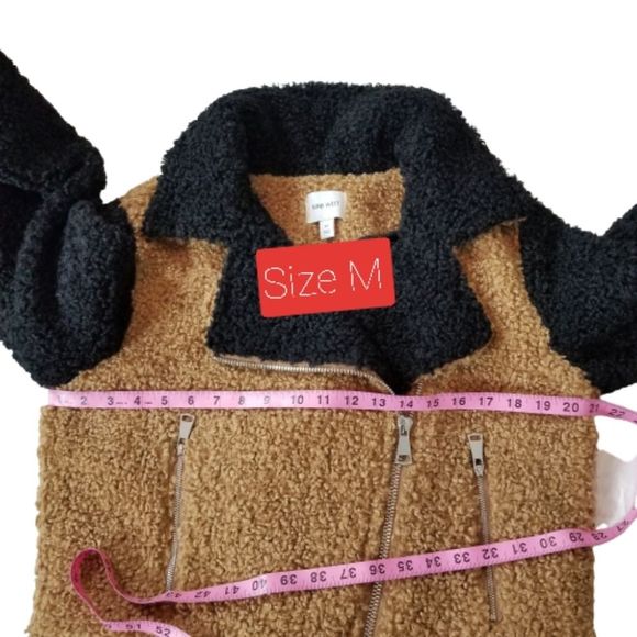 1 DAY SALE NEW Nine West MOTO Teddy/Sherpa Jacket - Picture 5 of 12